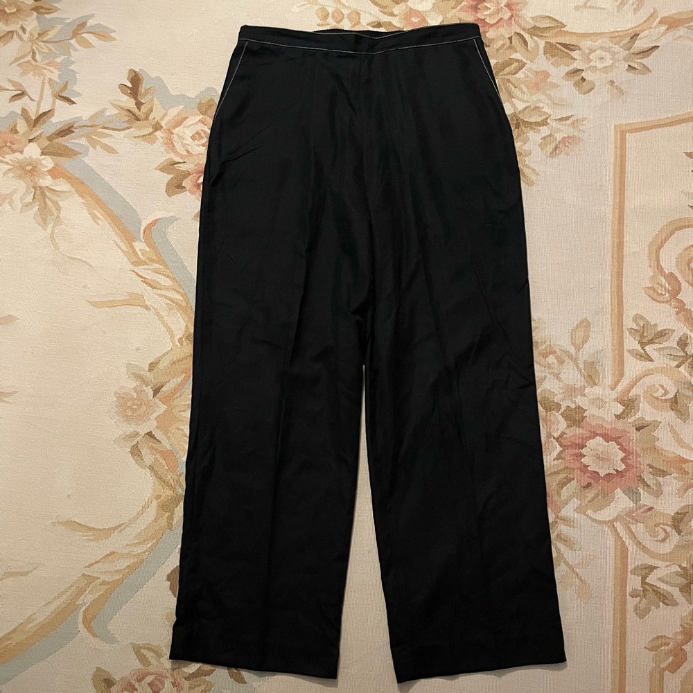 Black pants with white stitching by Alfred Dunner size 14